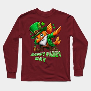 dabbing fish happy paddy Long Sleeve T-Shirt